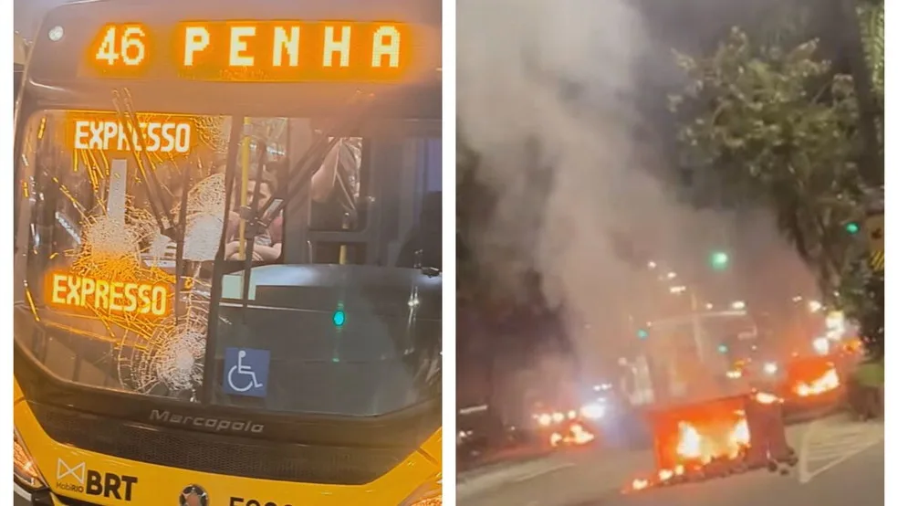 Criminosos usam ônibus em barricadas após operação policial no Rio